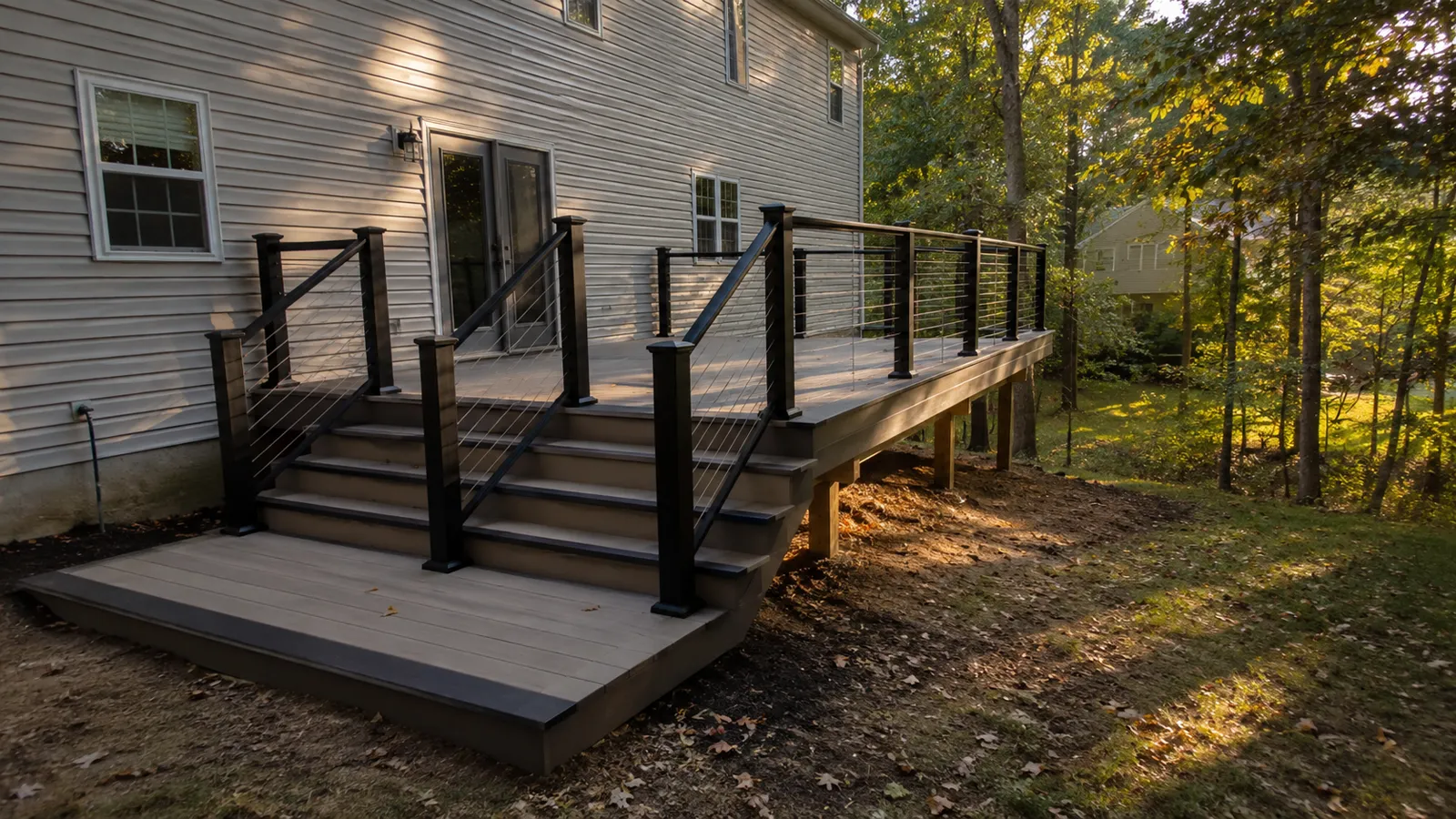 Custom composite deck built by Sturgill Handyman Services in London, KY
