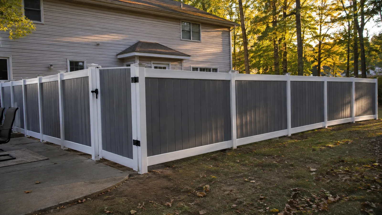 White vinyl privacy fence installed in London, KY