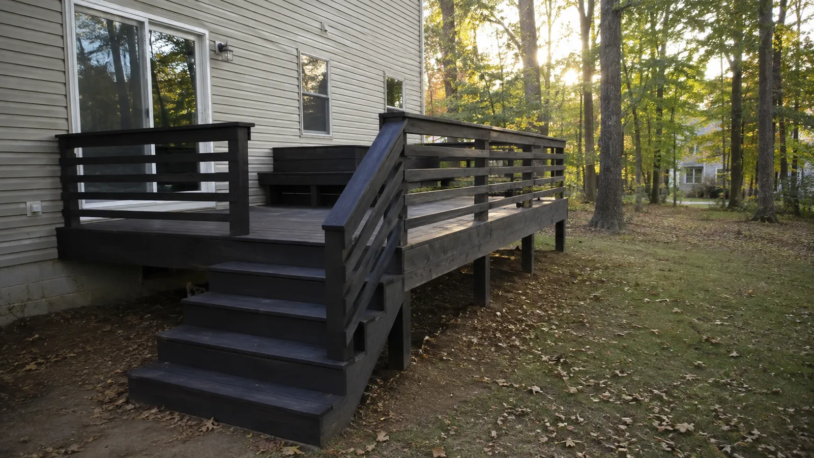 Pressure-treated lumber deck in Laurel County, KY