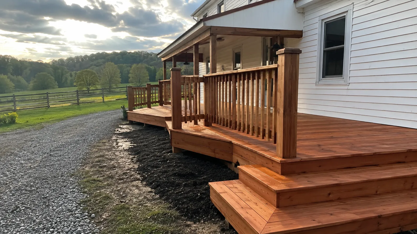 Custom deck stairs and outdoor carpentry in London, KY