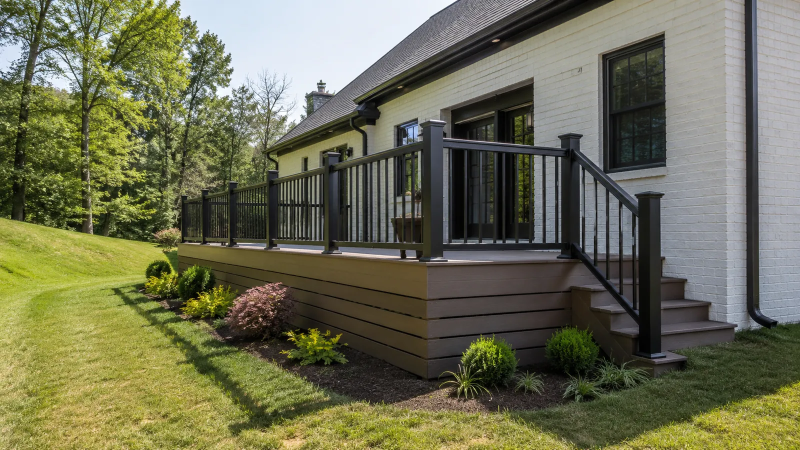 Custom composite deck built by Sturgill Handyman Services in London, KY