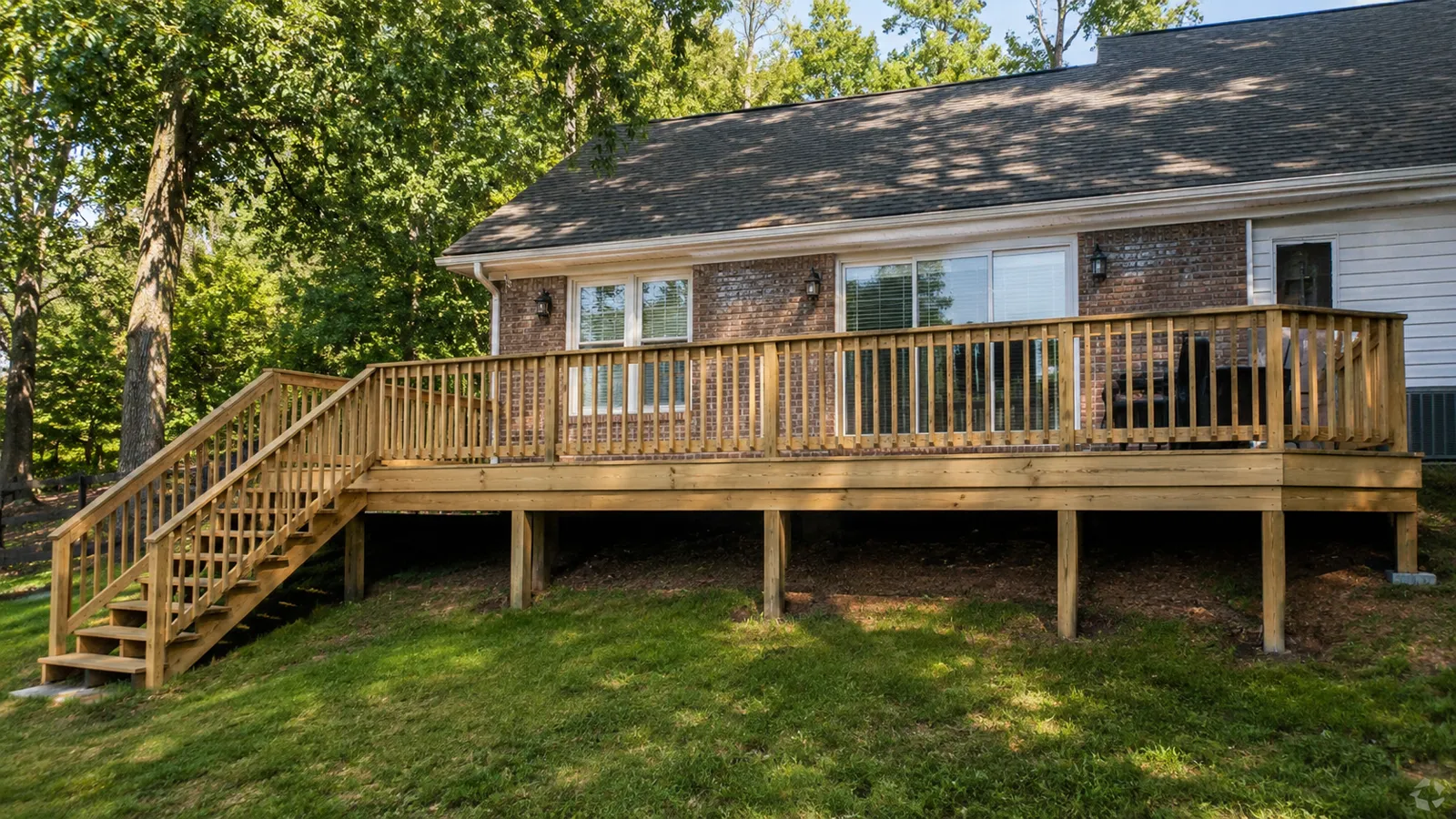 Pressure-treated lumber deck in Laurel County, KY